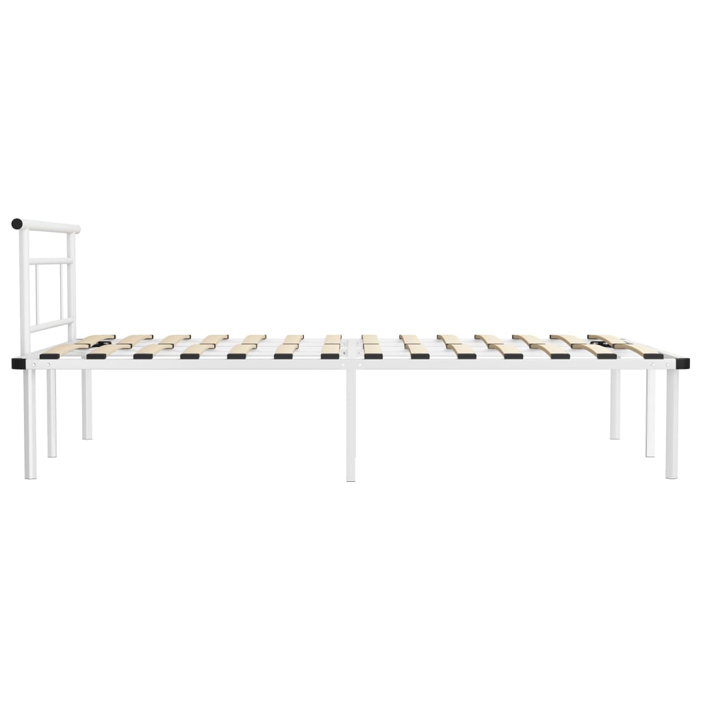 Cadru de pat, alb, 120 x 200 cm, metal GartenMobel Dekor