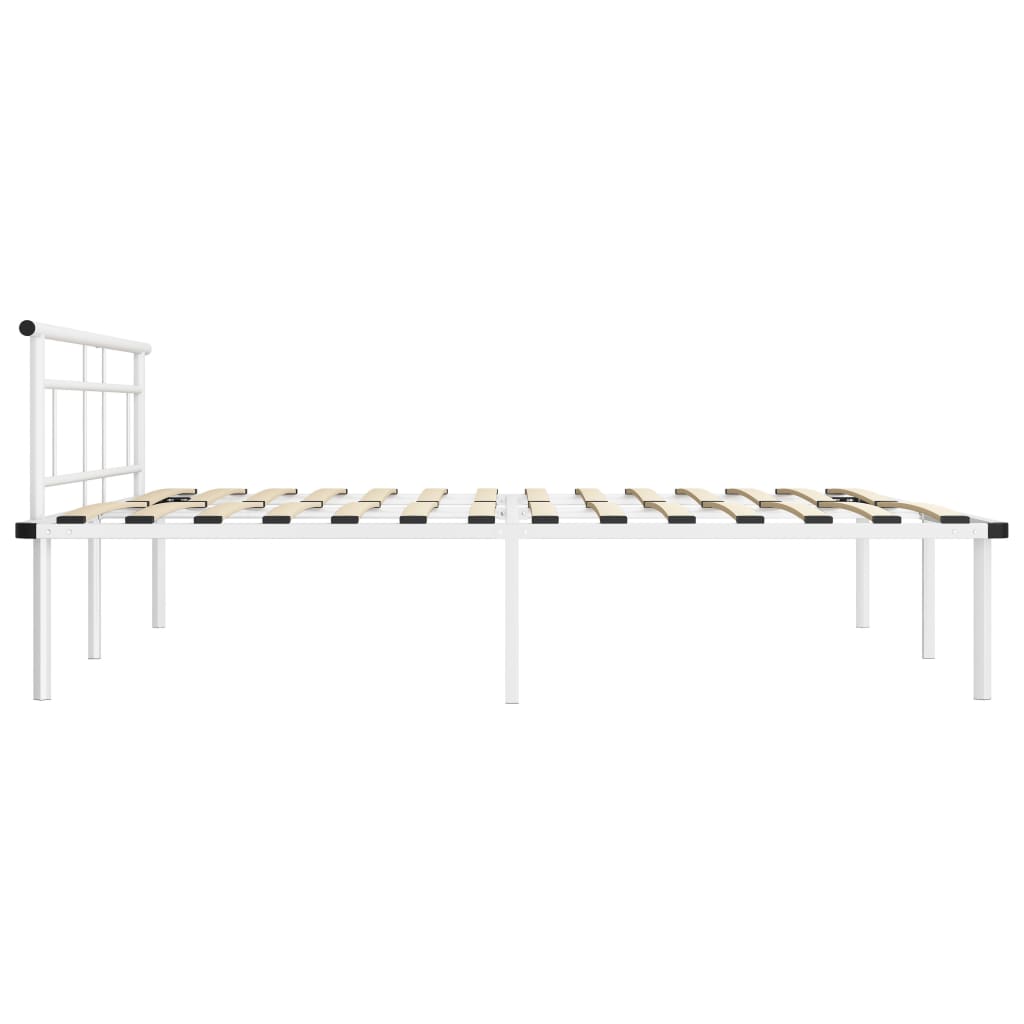 Cadru de pat, alb, 180 x 200 cm, metal GartenMobel Dekor