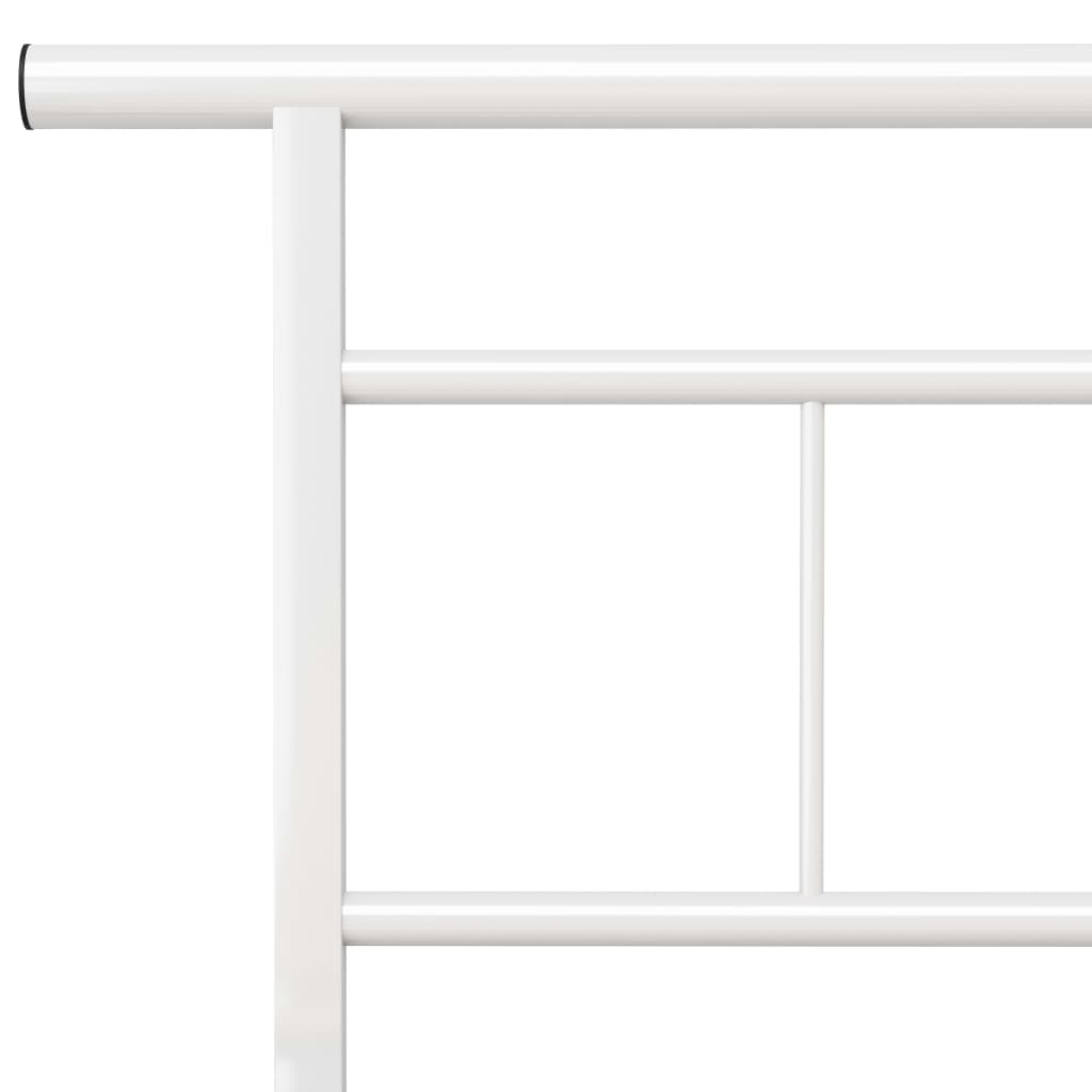 Cadru de pat, alb, 180 x 200 cm, metal GartenMobel Dekor