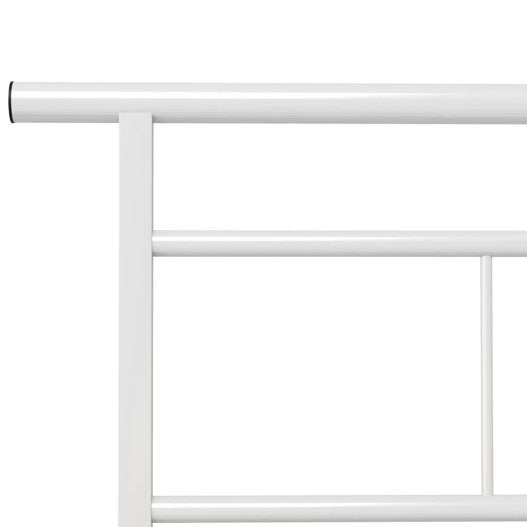Cadru de pat, alb, 90 x 200 cm, metal GartenMobel Dekor