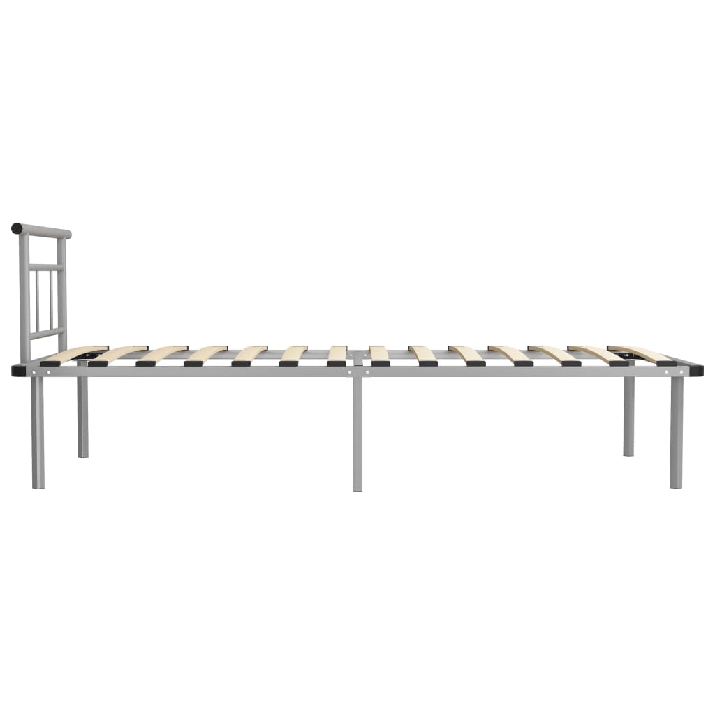 Cadru de pat, gri, 100 x 200 cm, metal GartenMobel Dekor