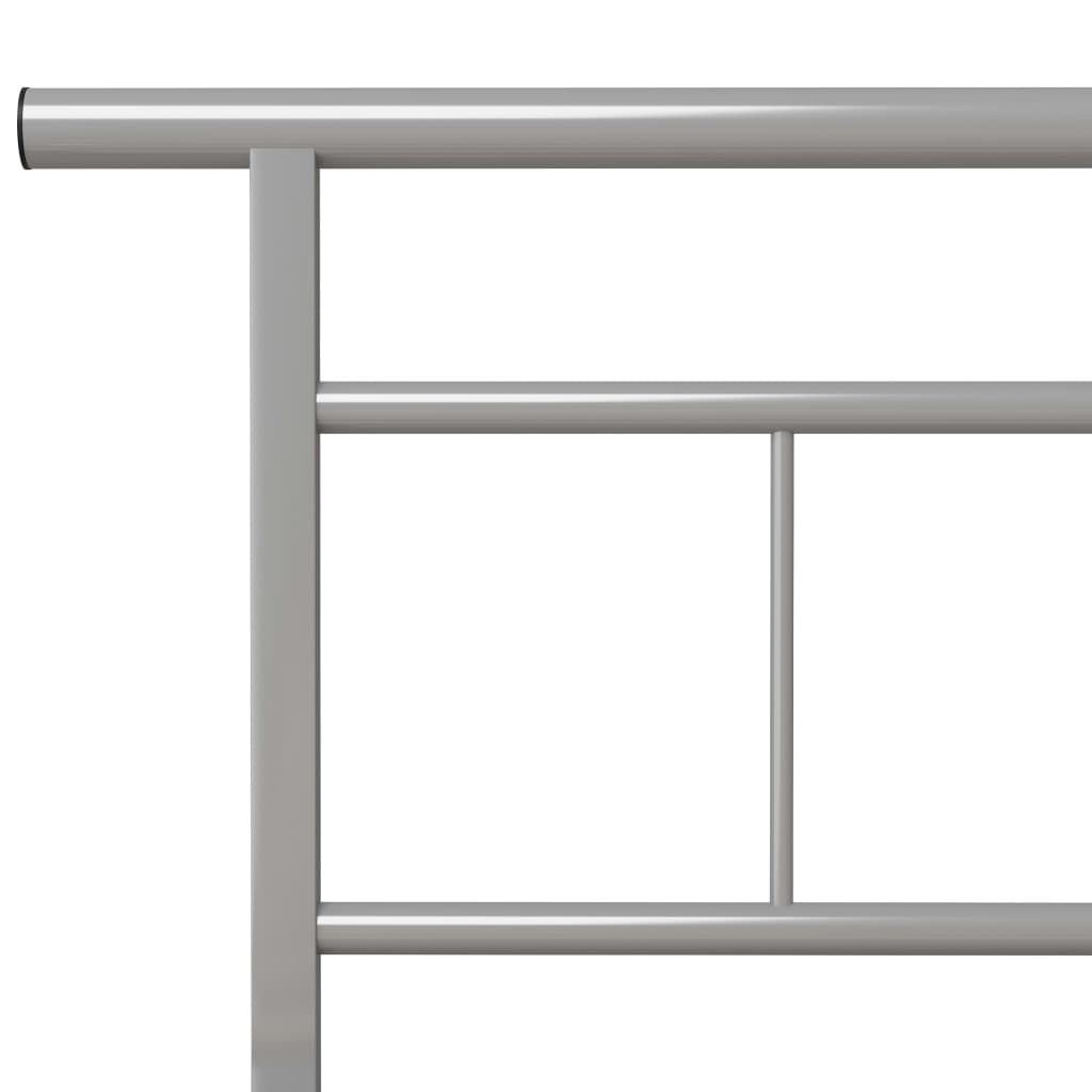 Cadru de pat, gri, 100 x 200 cm, metal GartenMobel Dekor