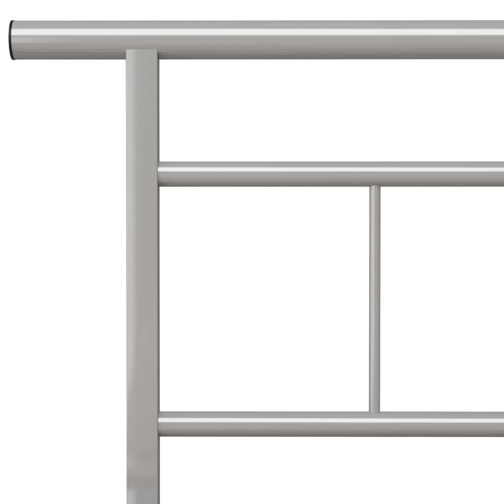 Cadru de pat, gri, 200 x 200 cm, metal GartenMobel Dekor