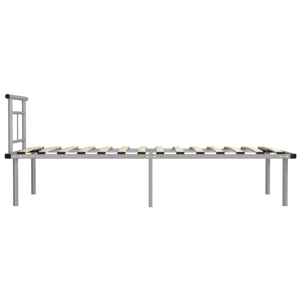 Cadru de pat, gri, 90 x 200 cm, metal GartenMobel Dekor