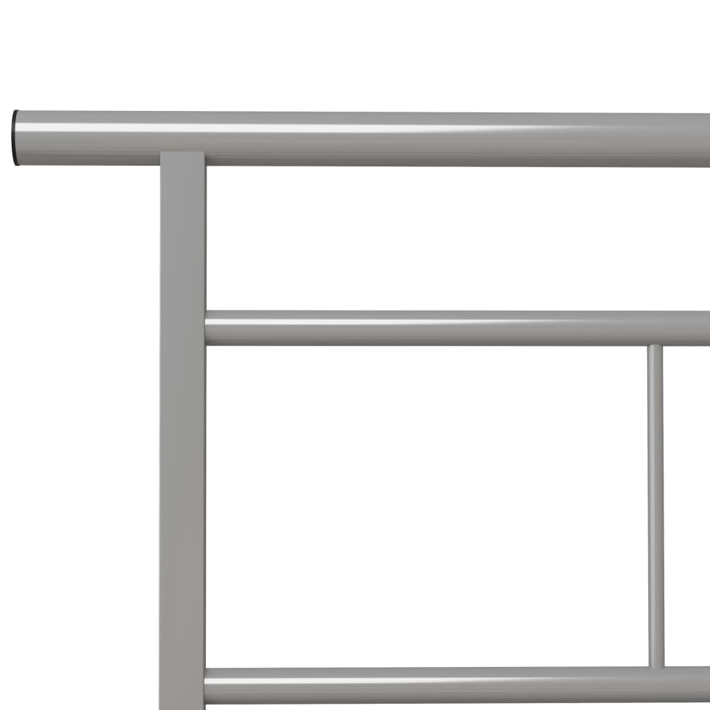 Cadru de pat, gri, 90 x 200 cm, metal GartenMobel Dekor