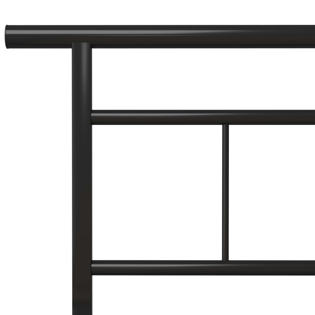 Cadru de pat, negru, 100 x 200 cm, metal GartenMobel Dekor