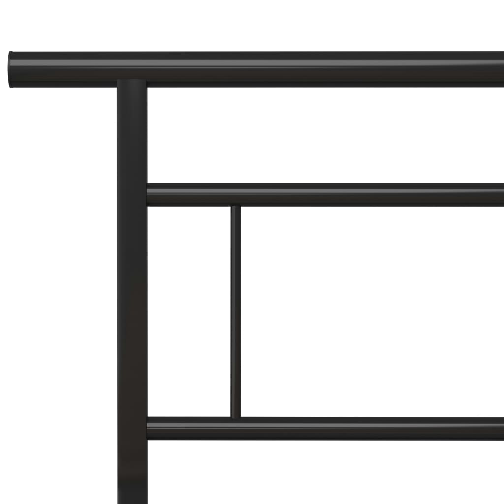 Cadru de pat, negru, 140 x 200 cm, metal GartenMobel Dekor
