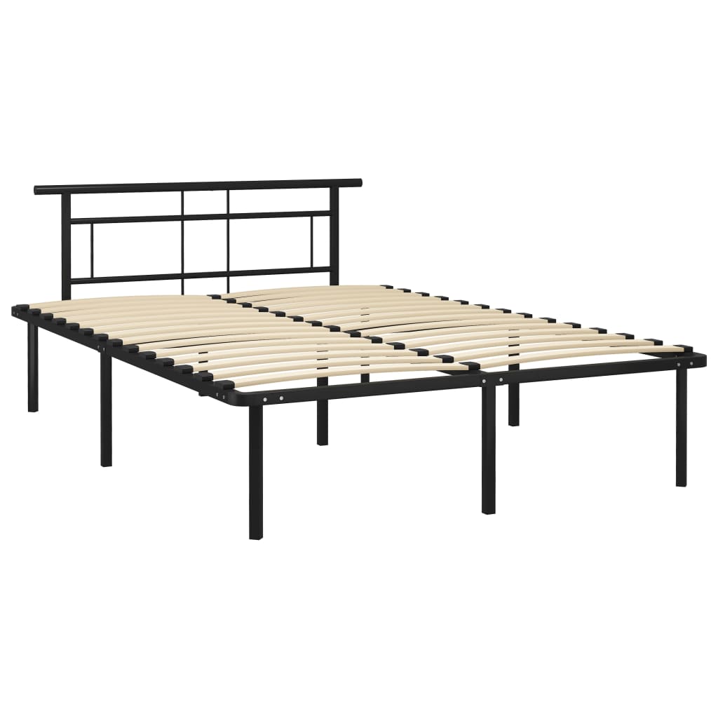 Cadru de pat, negru, 140 x 200 cm, metal GartenMobel Dekor
