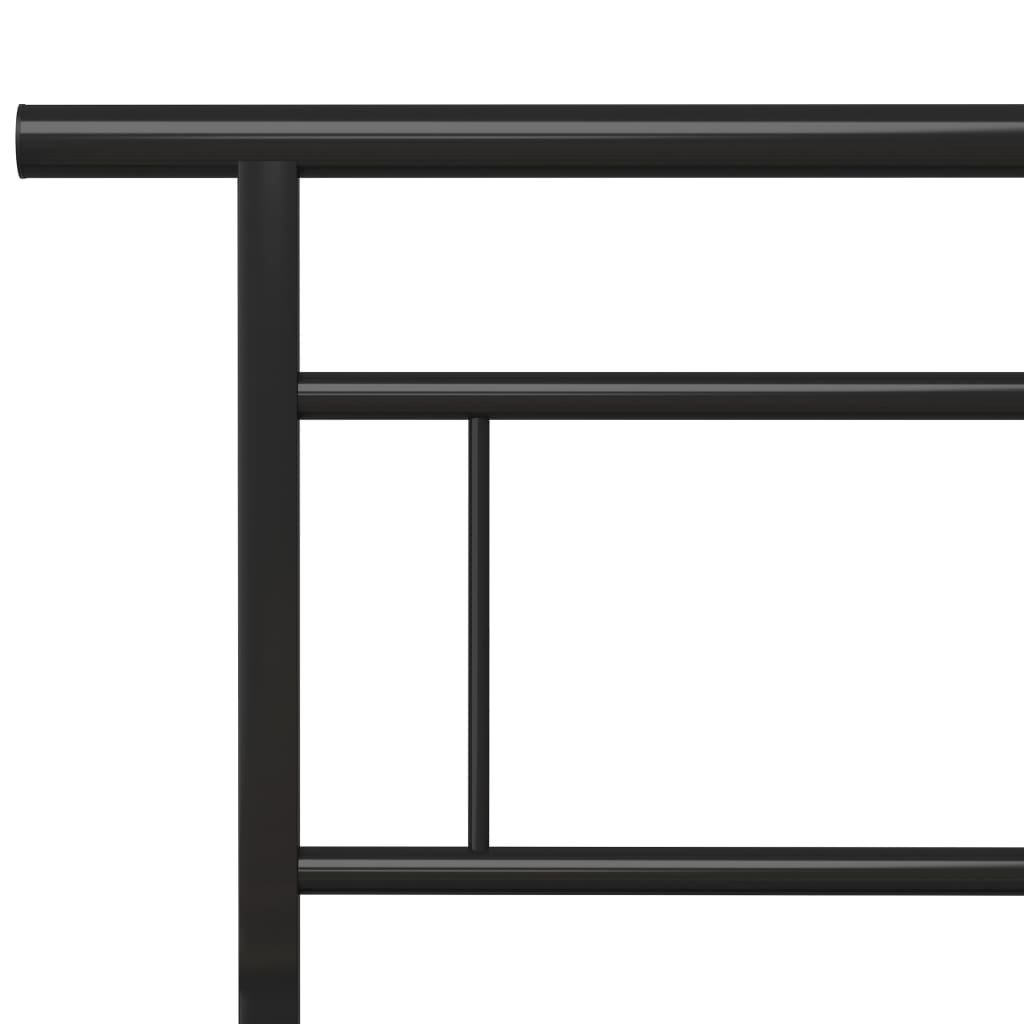 Cadru de pat, negru, 160 x 200 cm, metal GartenMobel Dekor