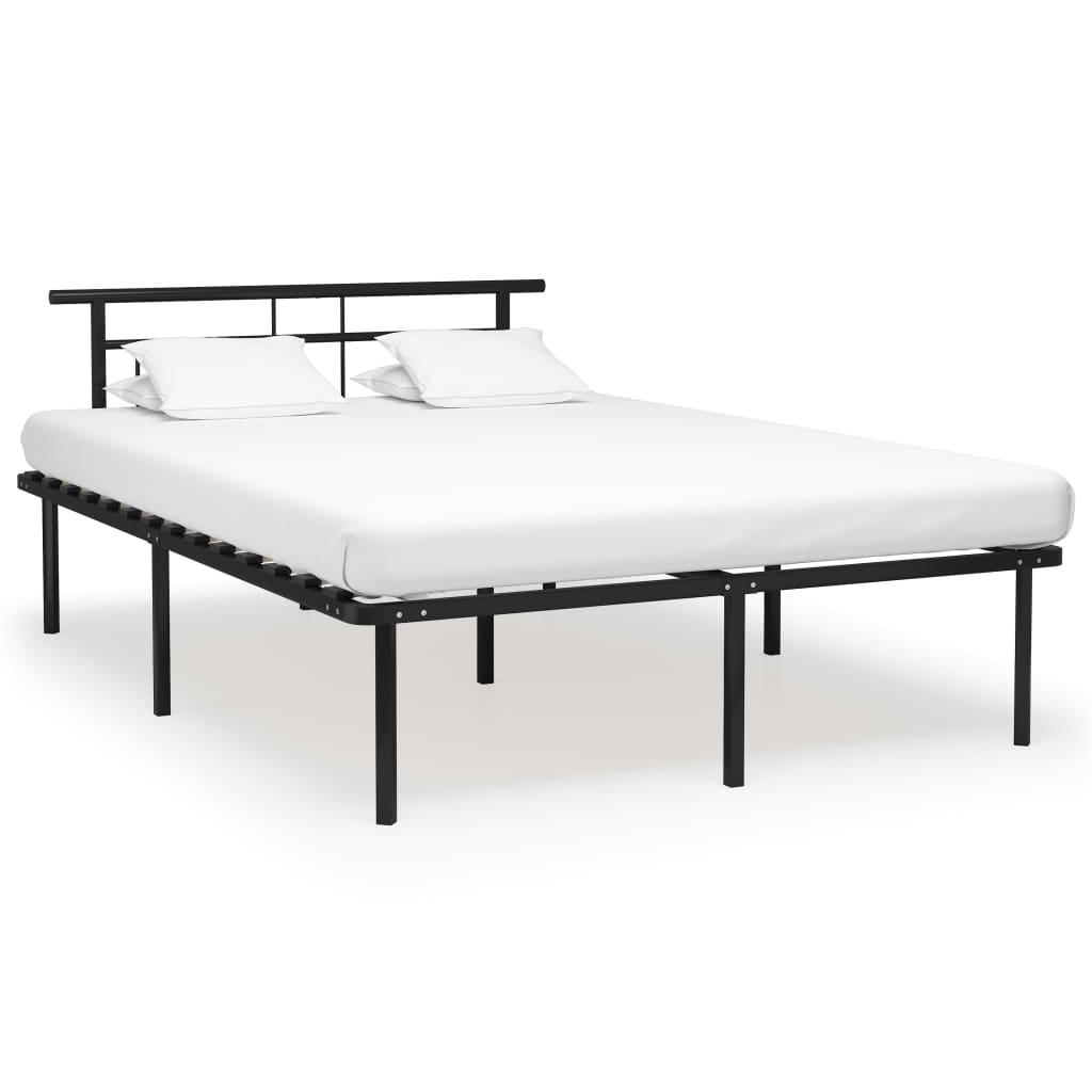 Cadru de pat, negru, 160 x 200 cm, metal GartenMobel Dekor
