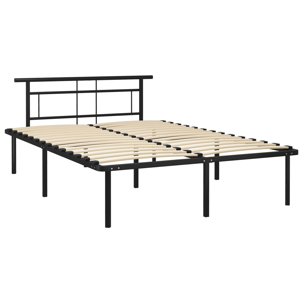 Cadru de pat, negru, 160 x 200 cm, metal GartenMobel Dekor