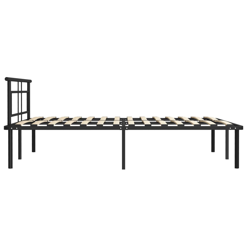 Cadru de pat, negru, 160 x 200 cm, metal GartenMobel Dekor