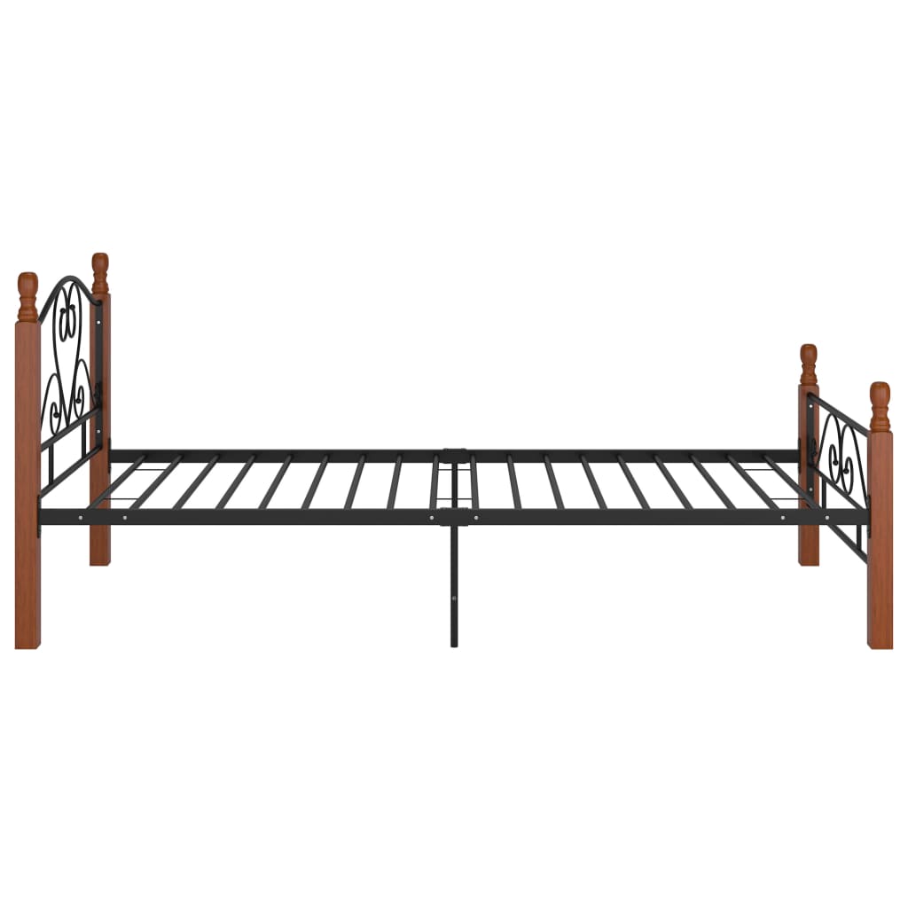 Cadru de pat, negru, 90x200 cm, metal GartenMobel Dekor