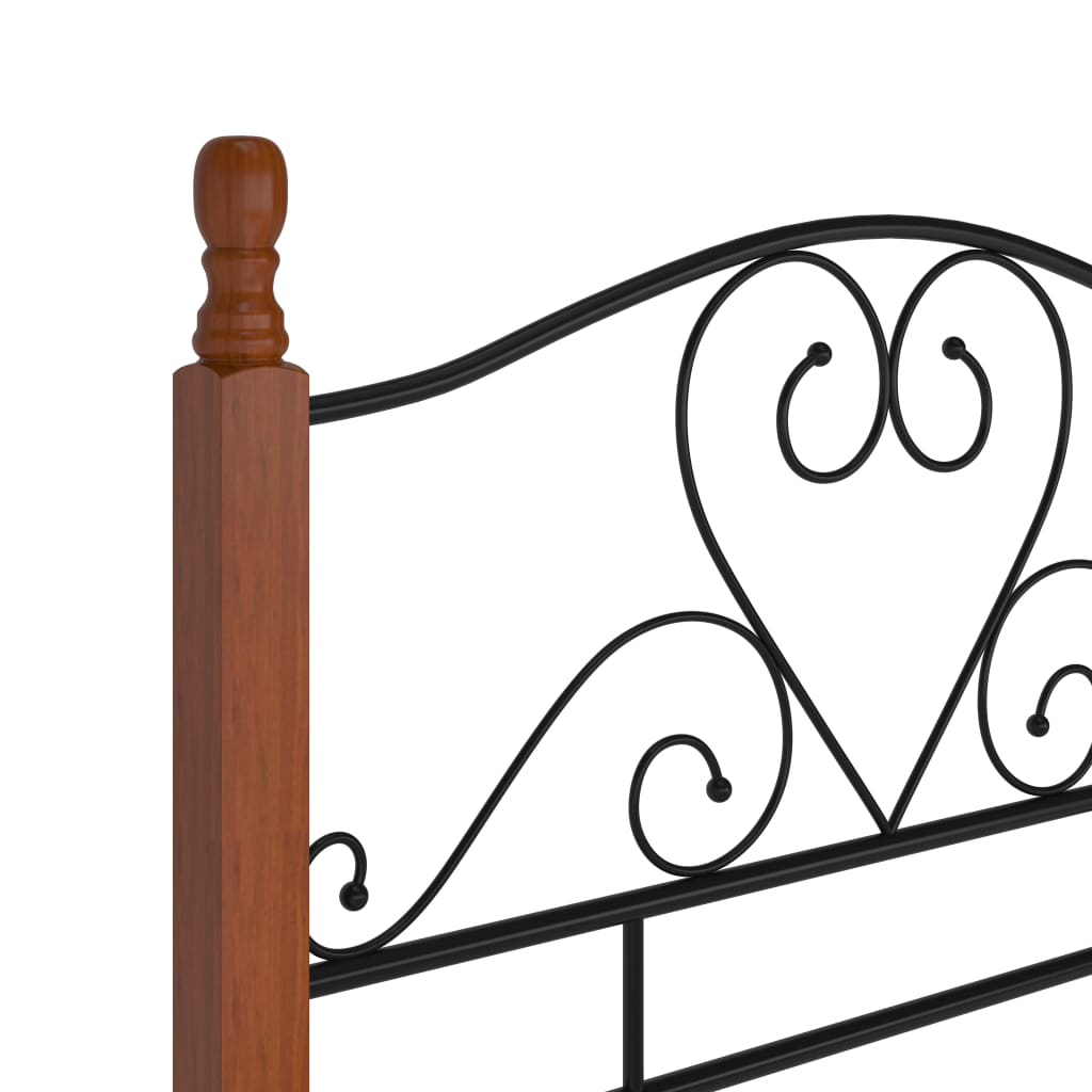 Cadru de pat, negru, 90x200 cm, metal GartenMobel Dekor