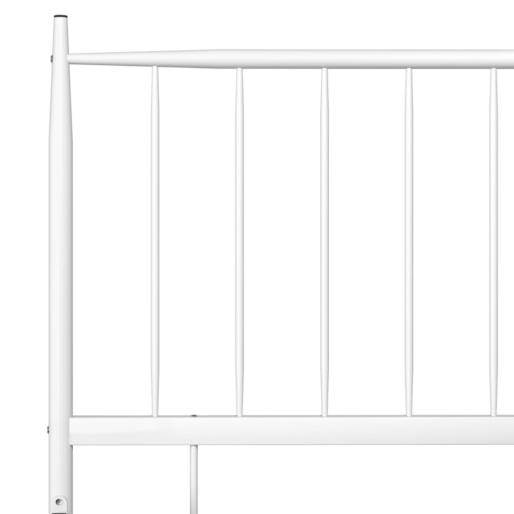 Cadru de pat, alb, 100x200 cm, metal GartenMobel Dekor