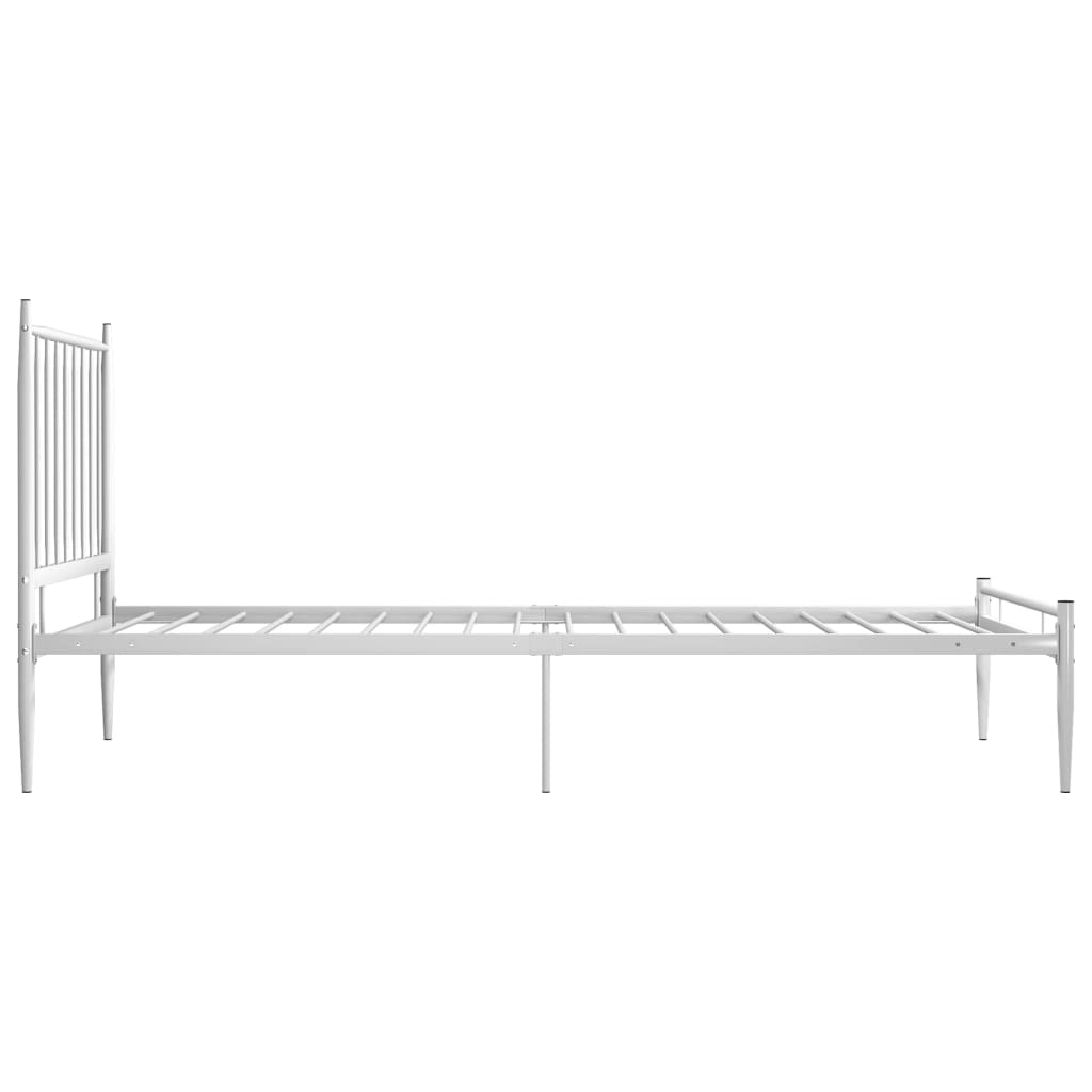 Cadru de pat, alb, 100x200 cm, metal GartenMobel Dekor