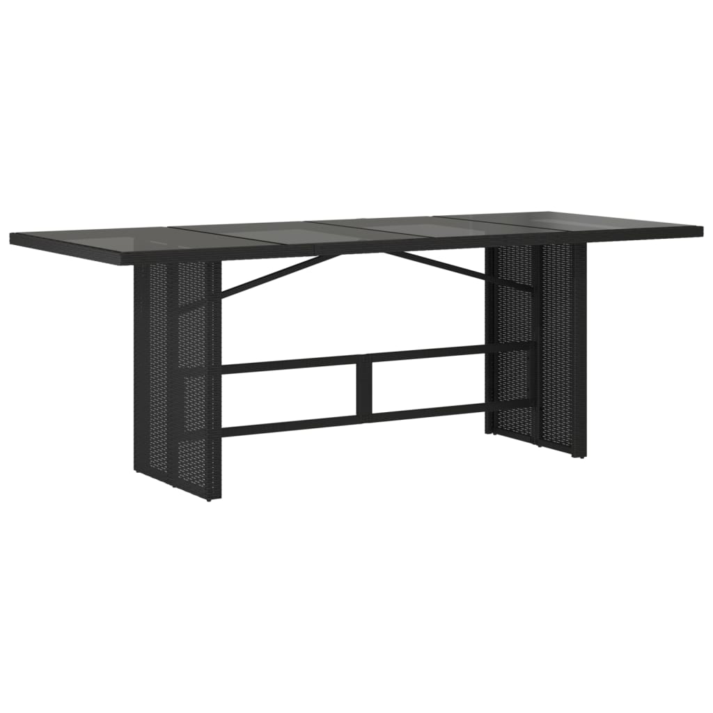 Set mobilier de grădină cu perne, 9 piese, negru, poliratan GartenMobel Dekor