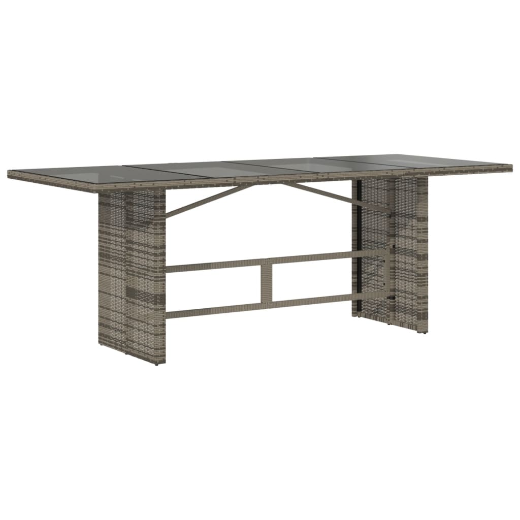 Set mobilier grădină cu perne, 9 piese, gri, poliratan GartenMobel Dekor