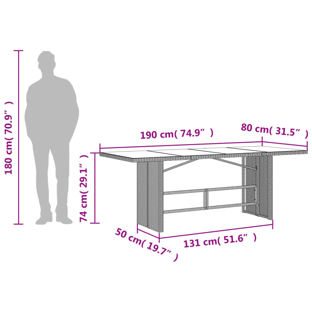 Set mobilier grădină cu perne, 9 piese, gri, poliratan GartenMobel Dekor