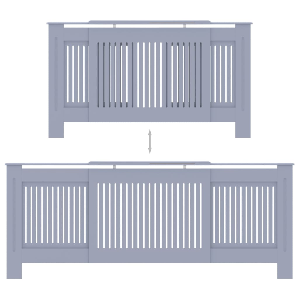 Mască pentru calorifer, gri, 205 cm, MDF GartenMobel Dekor