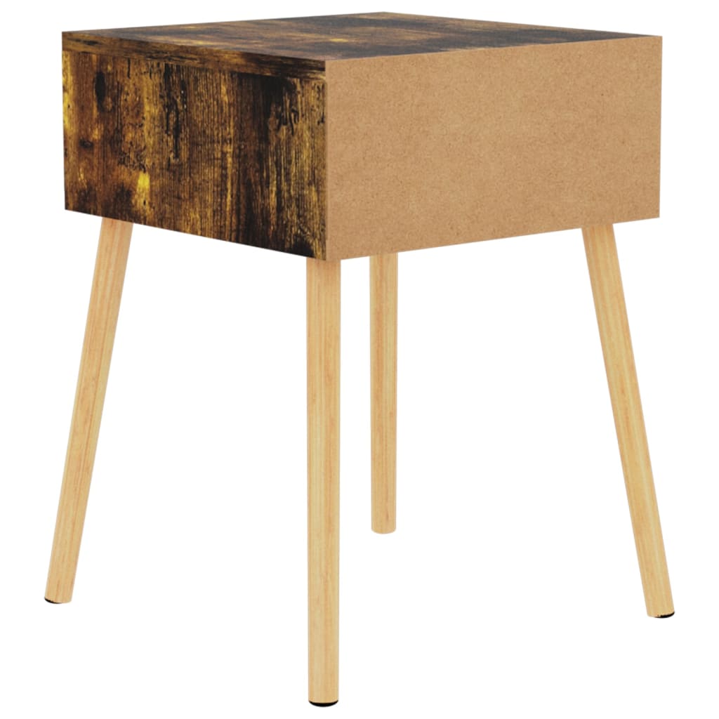 Noptiere, 2 buc., stejar afumat, 40x40x56 cm, lemn prelucrat GartenMobel Dekor
