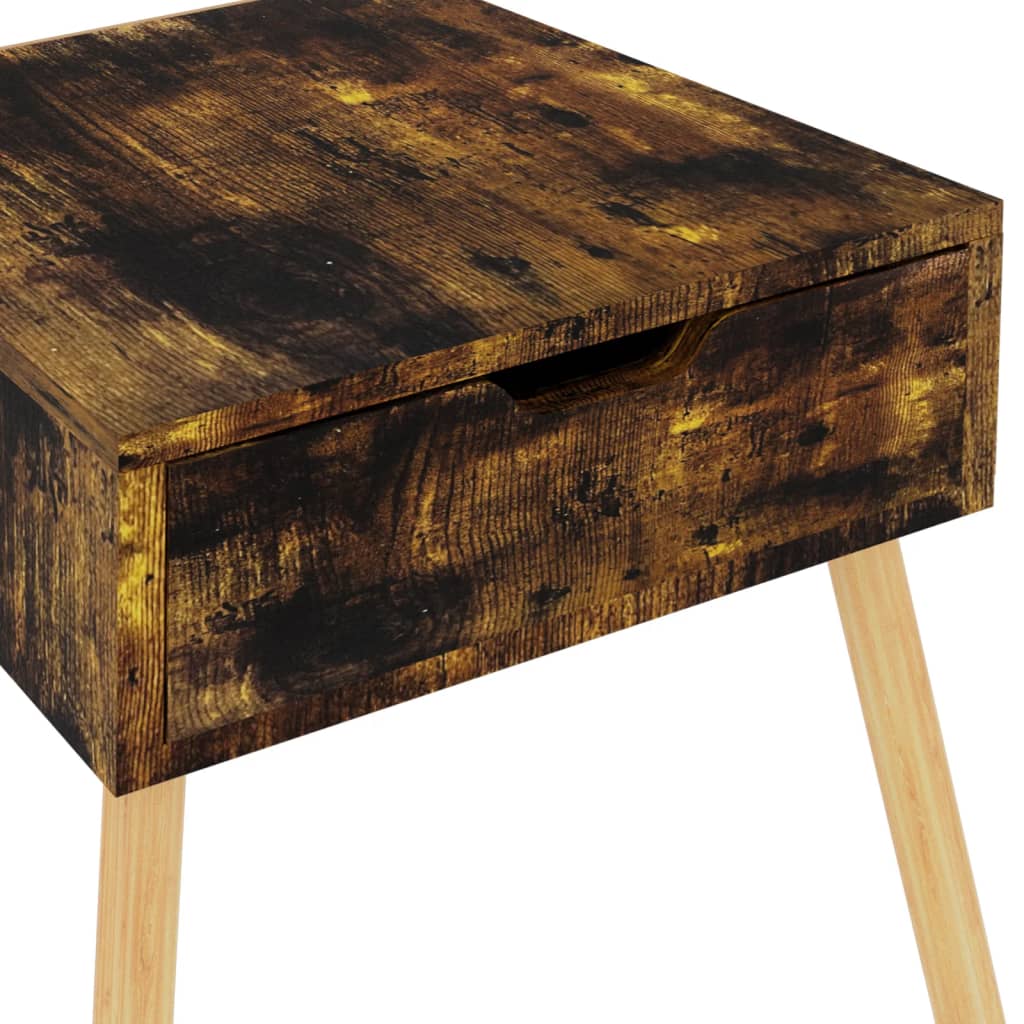 Noptiere, 2 buc., stejar afumat, 40x40x56 cm, lemn prelucrat GartenMobel Dekor
