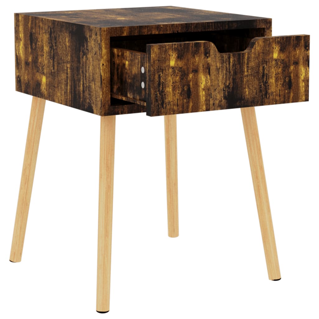 Noptiere, 2 buc., stejar afumat, 40x40x56 cm, lemn prelucrat GartenMobel Dekor