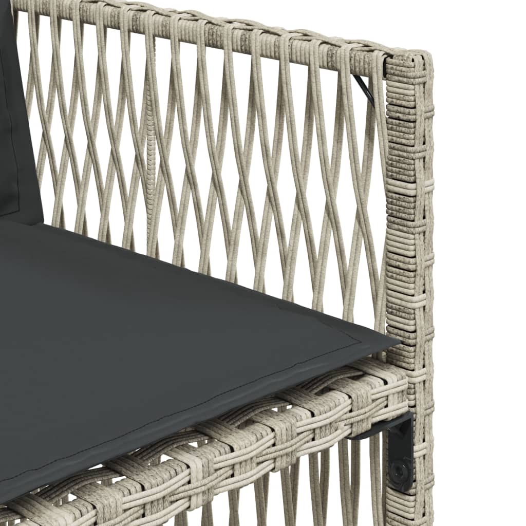 Set mobilier de grădină cu perne 13 piese gri deschis poliratan GartenMobel Dekor