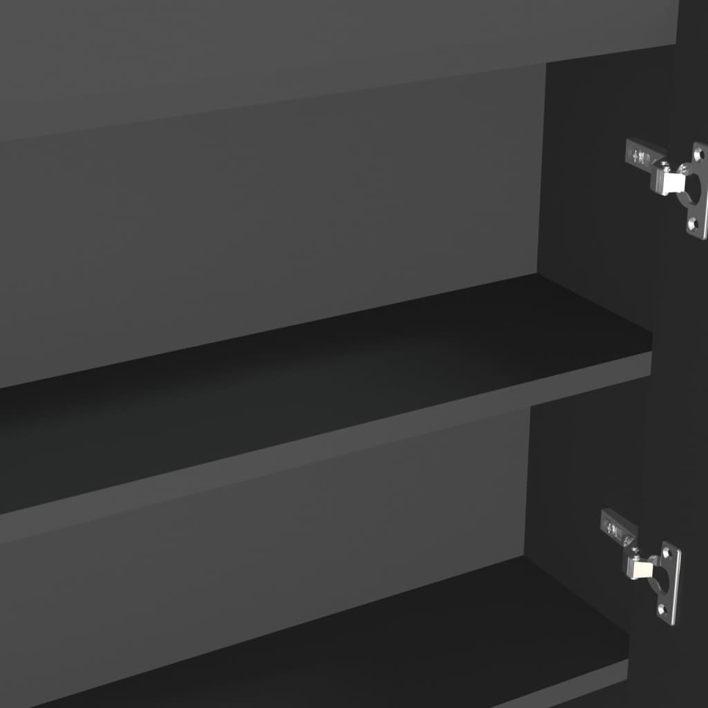 Dulap de baie cu oglindă, antracit, 80x15x60 cm, MDF GartenMobel Dekor