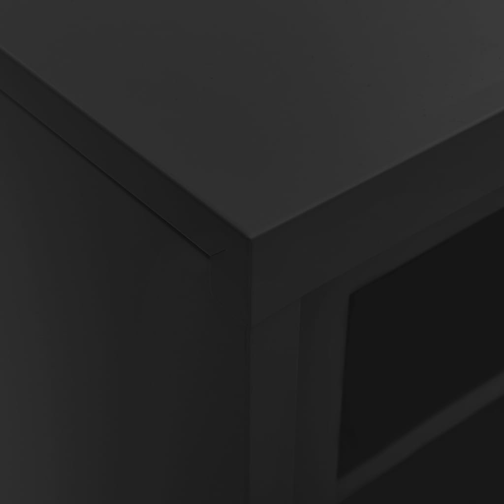 Dulap cu ușă glisantă, antracit, 90x40x90 cm, oțel GartenMobel Dekor