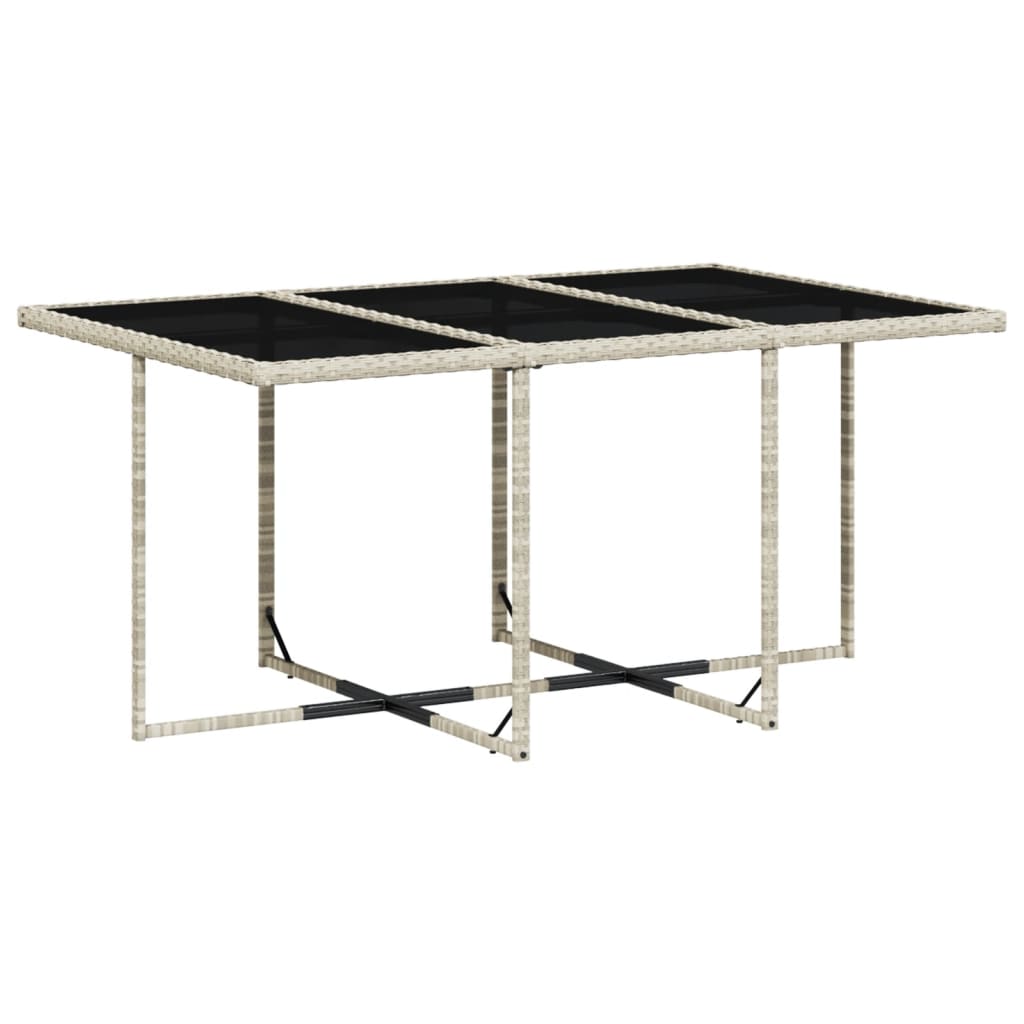 Set mobilier de grădină cu perne 11 piese gri deschis poliratan GartenMobel Dekor