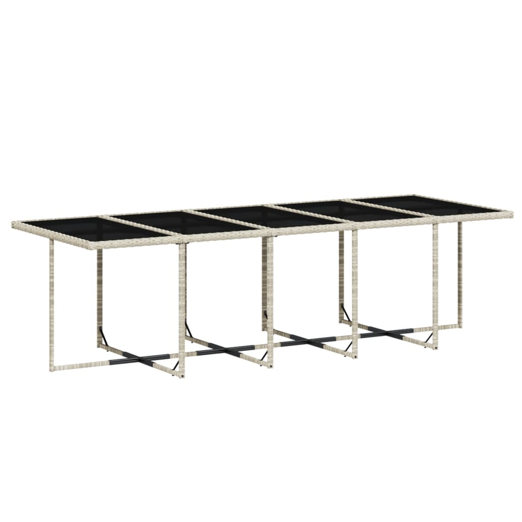 Set mobilier de grădină cu perne 15 piese gri deschis poliratan GartenMobel Dekor