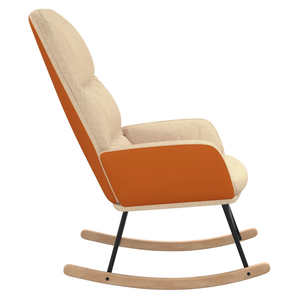 Scaun balansoar, alb crem, material textil GartenMobel Dekor