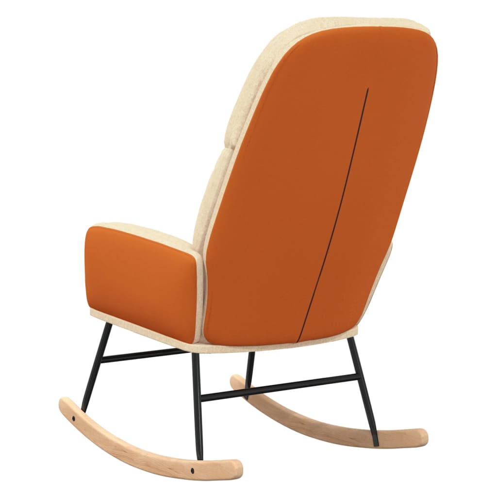 Scaun balansoar, alb crem, material textil GartenMobel Dekor