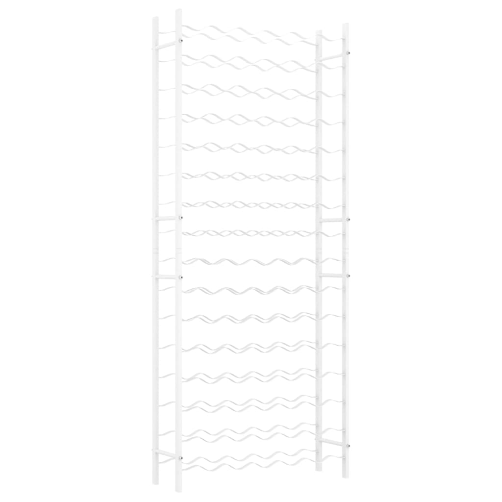 Suport sticle de vin pentru 96 sticle,alb, metal GartenMobel Dekor
