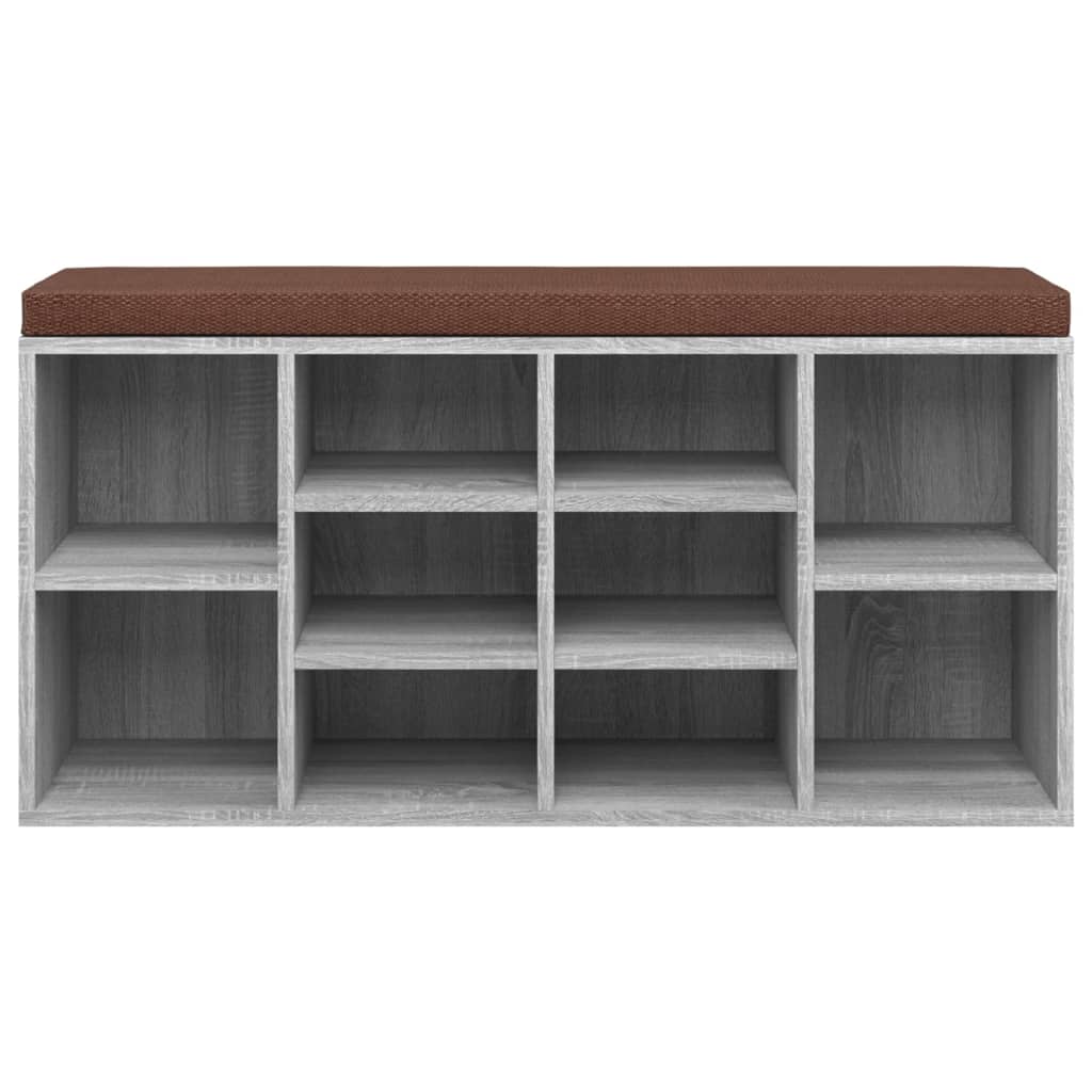 Bancă pentru pantofi, gri sonoma, 103x30x48 cm, lemn prelucrat GartenMobel Dekor