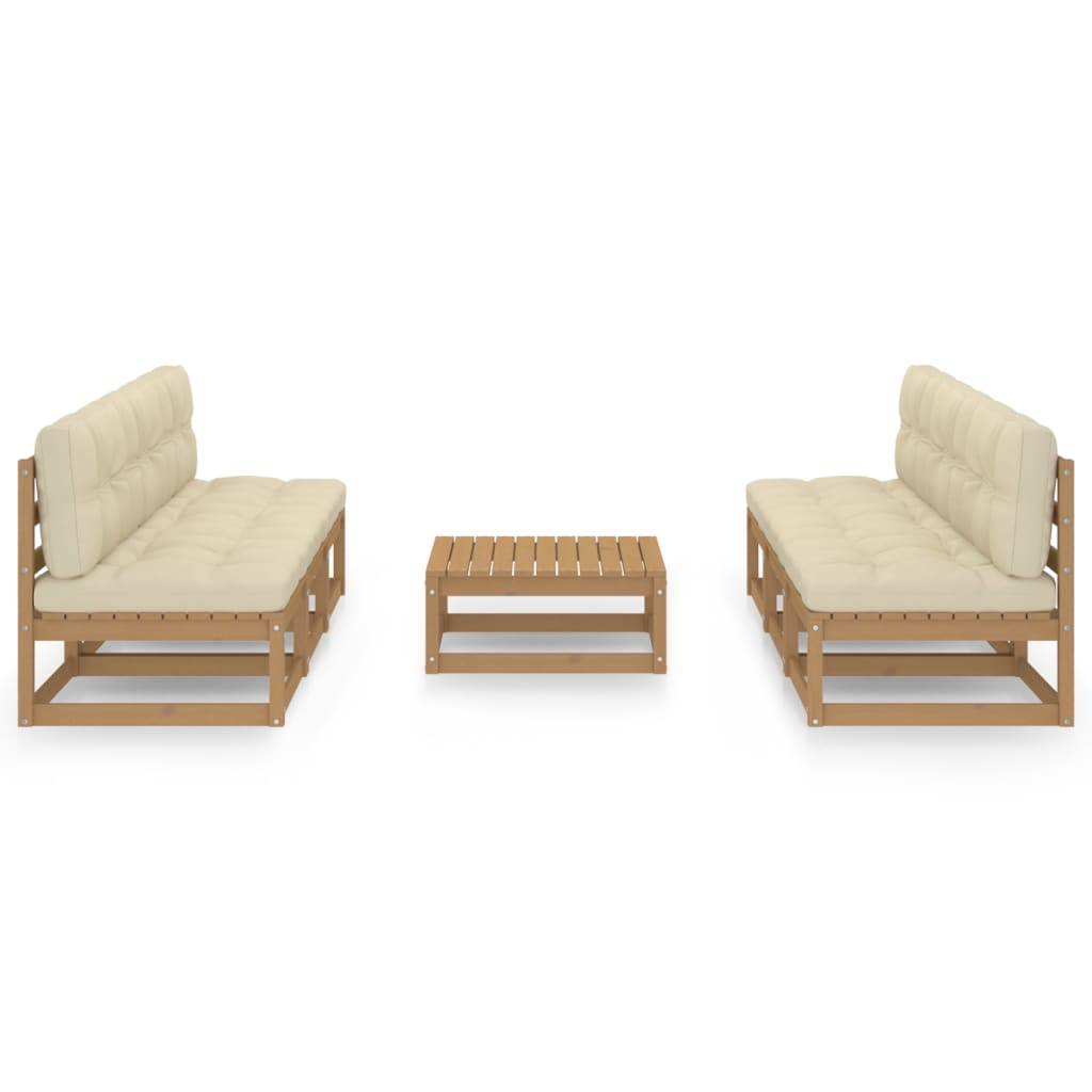 Set mobilier de grădină cu perne, 7 piese, lemn masiv de pin GartenMobel Dekor