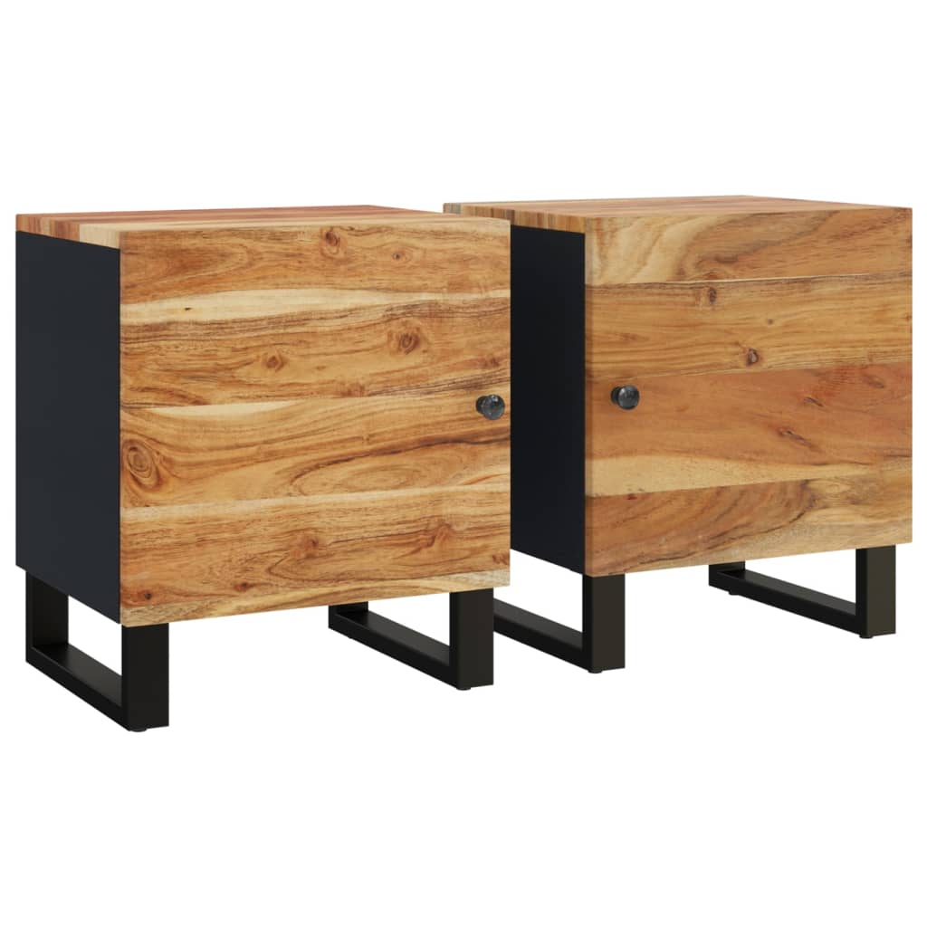 Noptiere, 2 buc., 40x33x46 cm, lemn masiv de acacia GartenMobel Dekor