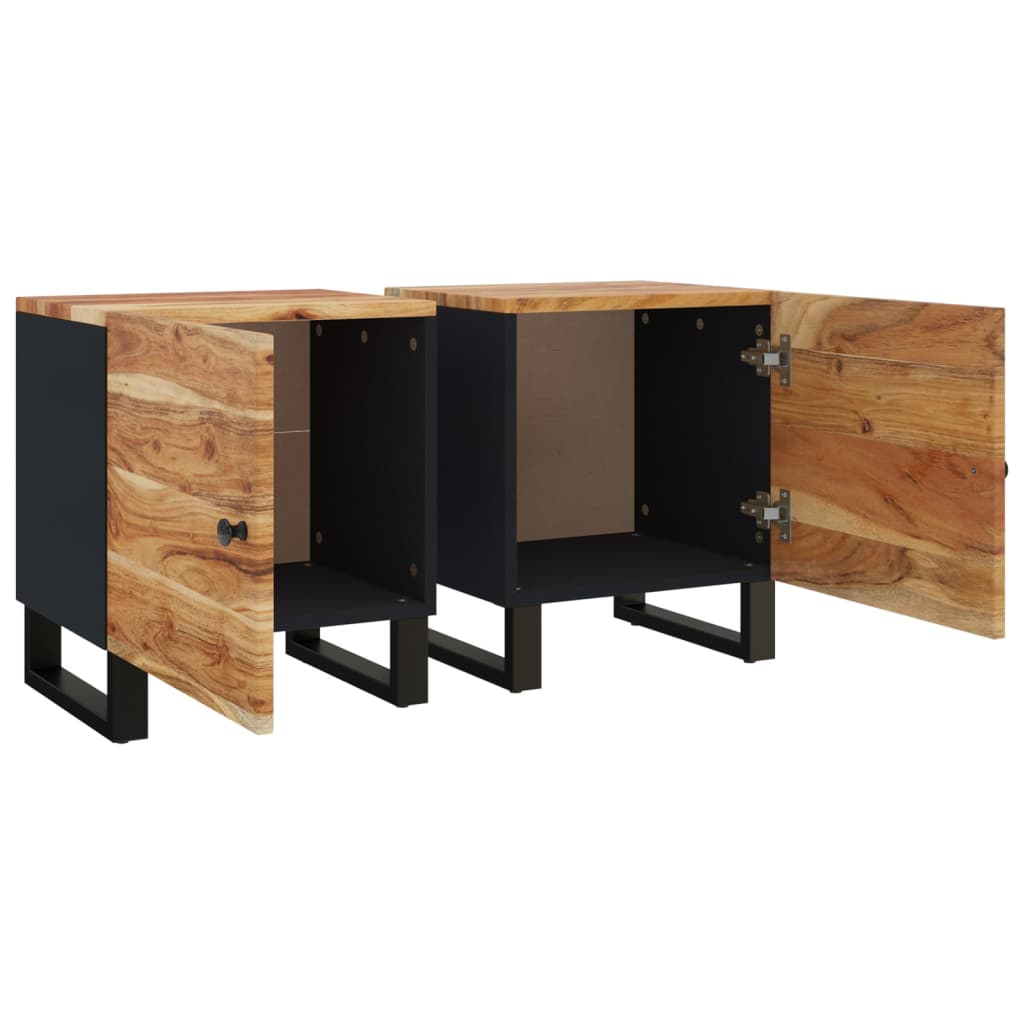 Noptiere, 2 buc., 40x33x46 cm, lemn masiv de acacia GartenMobel Dekor