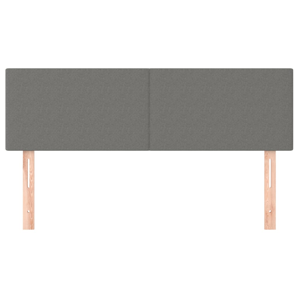 Tăblii de pat, 2 buc., gri închis, 72x5x78/88 cm, textil GartenMobel Dekor