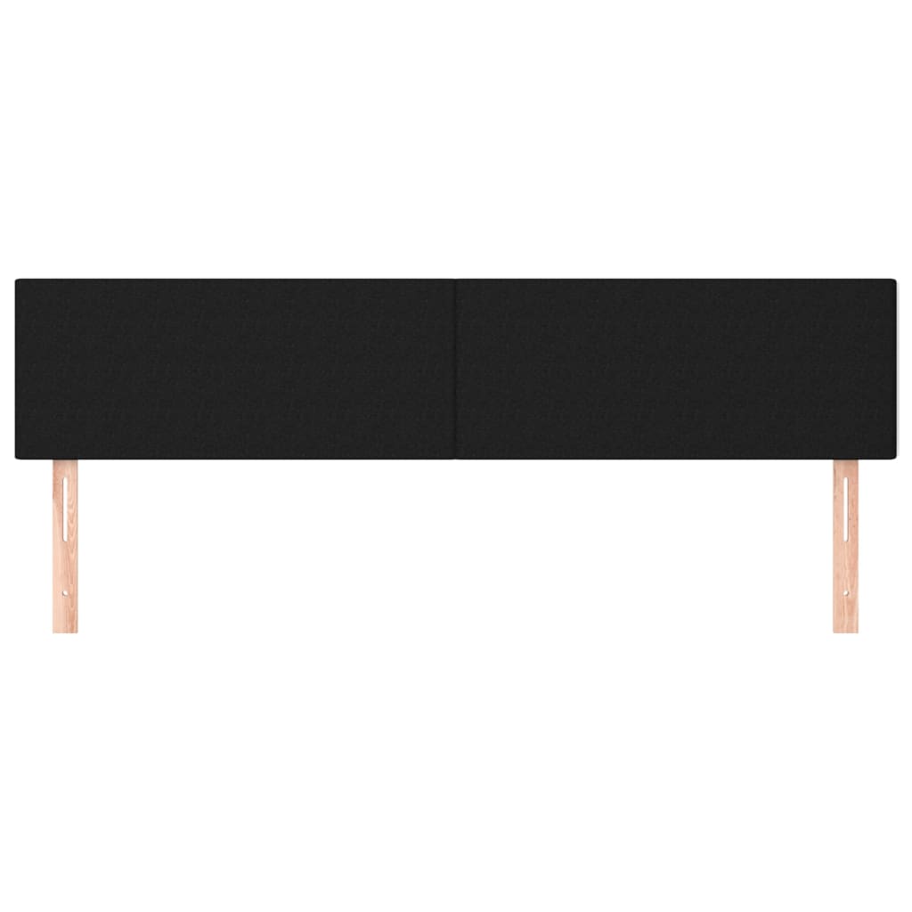 Tăblii de pat, 2 buc, negru, 100x5x78/88 cm, textil GartenMobel Dekor