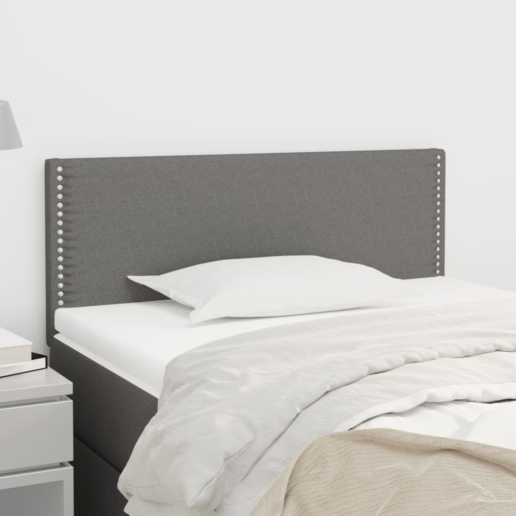 Tăblie de pat, gri închis, 100x5x78/88 cm, textil GartenMobel Dekor