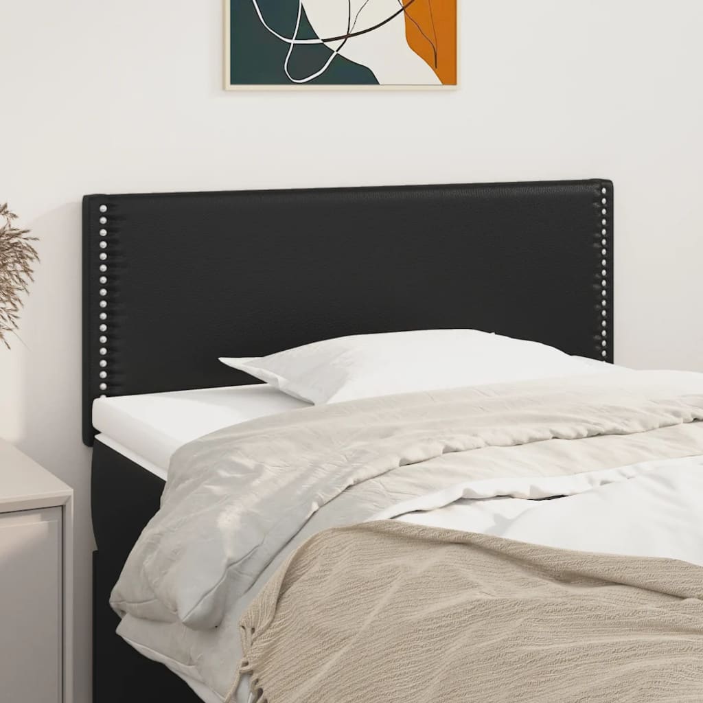 Tăblie de pat, negru, 100x5x78/88 cm, piele ecologică GartenMobel Dekor