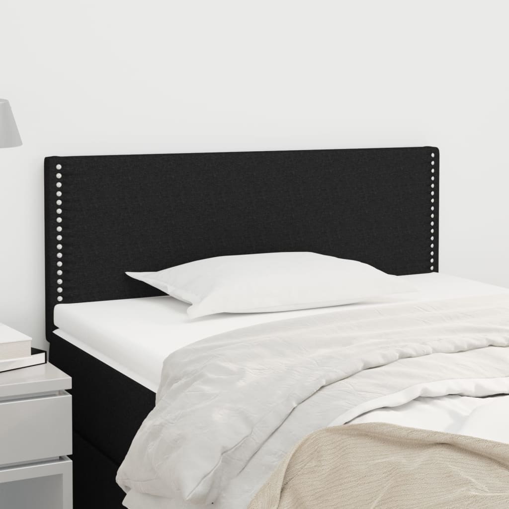 Tăblie de pat, negru, 100x5x78/88 cm, textil GartenMobel Dekor
