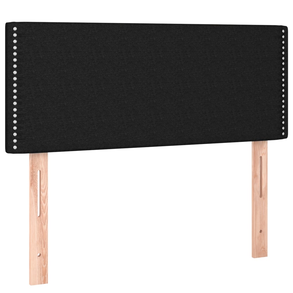 Tăblie de pat, negru, 100x5x78/88 cm, textil GartenMobel Dekor