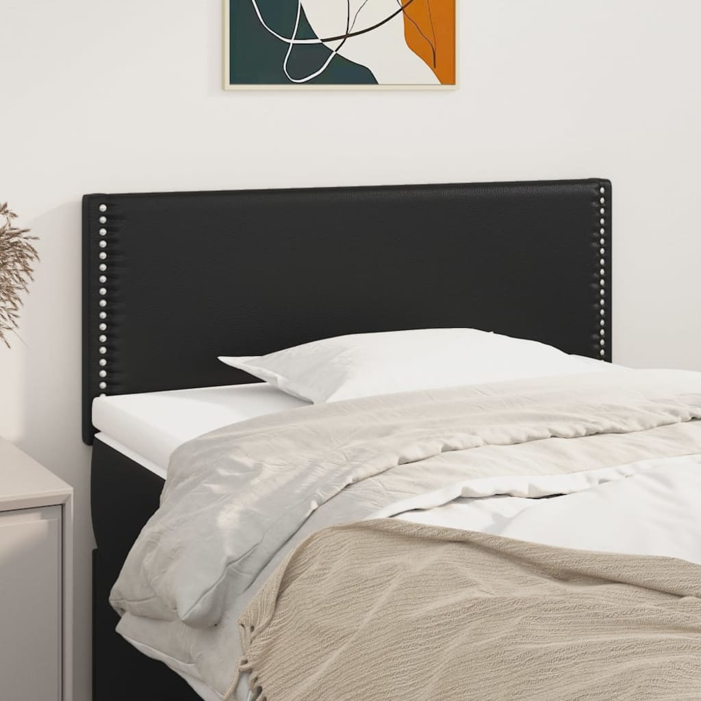 Tăblie de pat, negru, 90x5x78/88 cm, piele ecologică GartenMobel Dekor