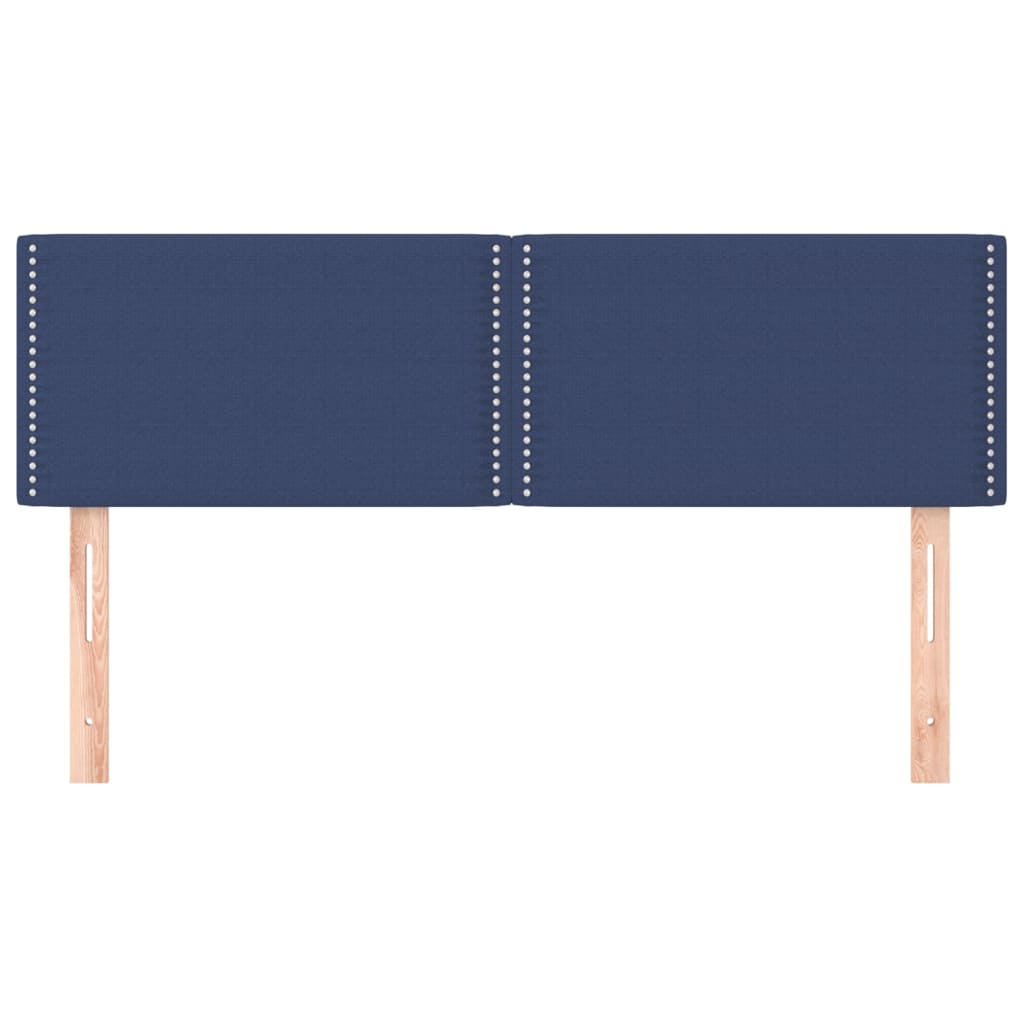 Tăblii de pat, 2 buc., albastru, 72x5x78/88 cm, textil GartenMobel Dekor