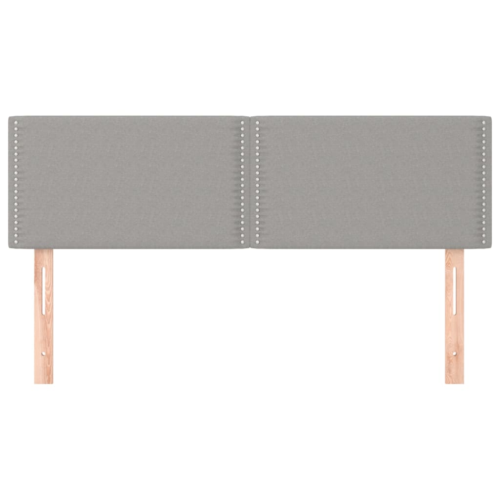 Tăblii de pat, 2 buc., gri deschis, 72x5x78/88 cm, textil GartenMobel Dekor