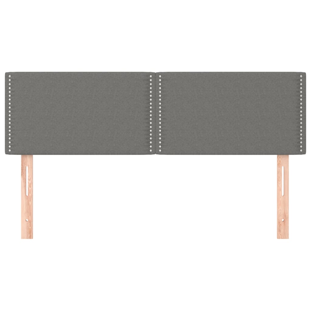 Tăblii de pat, 2 buc., gri închis, 72x5x78/88 cm, textil GartenMobel Dekor