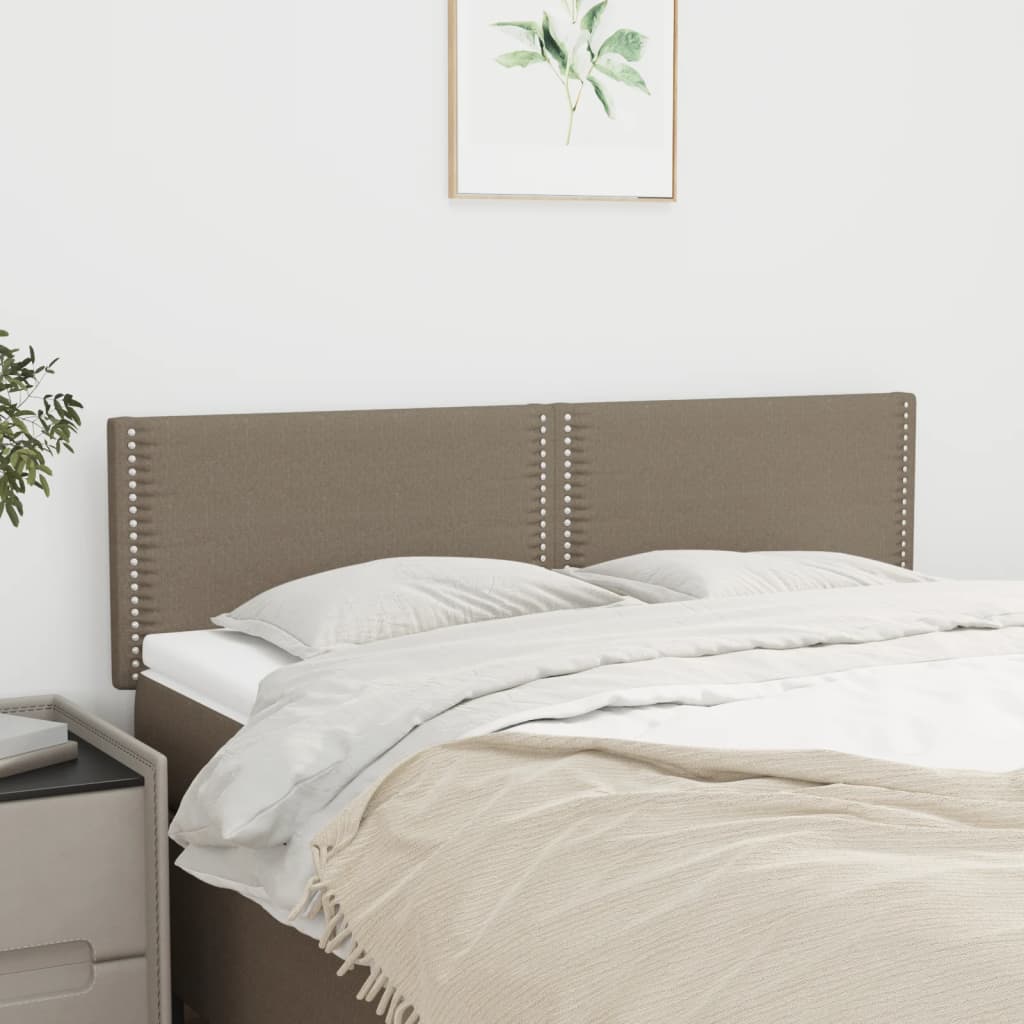 Tăblii de pat, 2 buc., gri taupe, 72x5x78/88 cm, textil GartenMobel Dekor